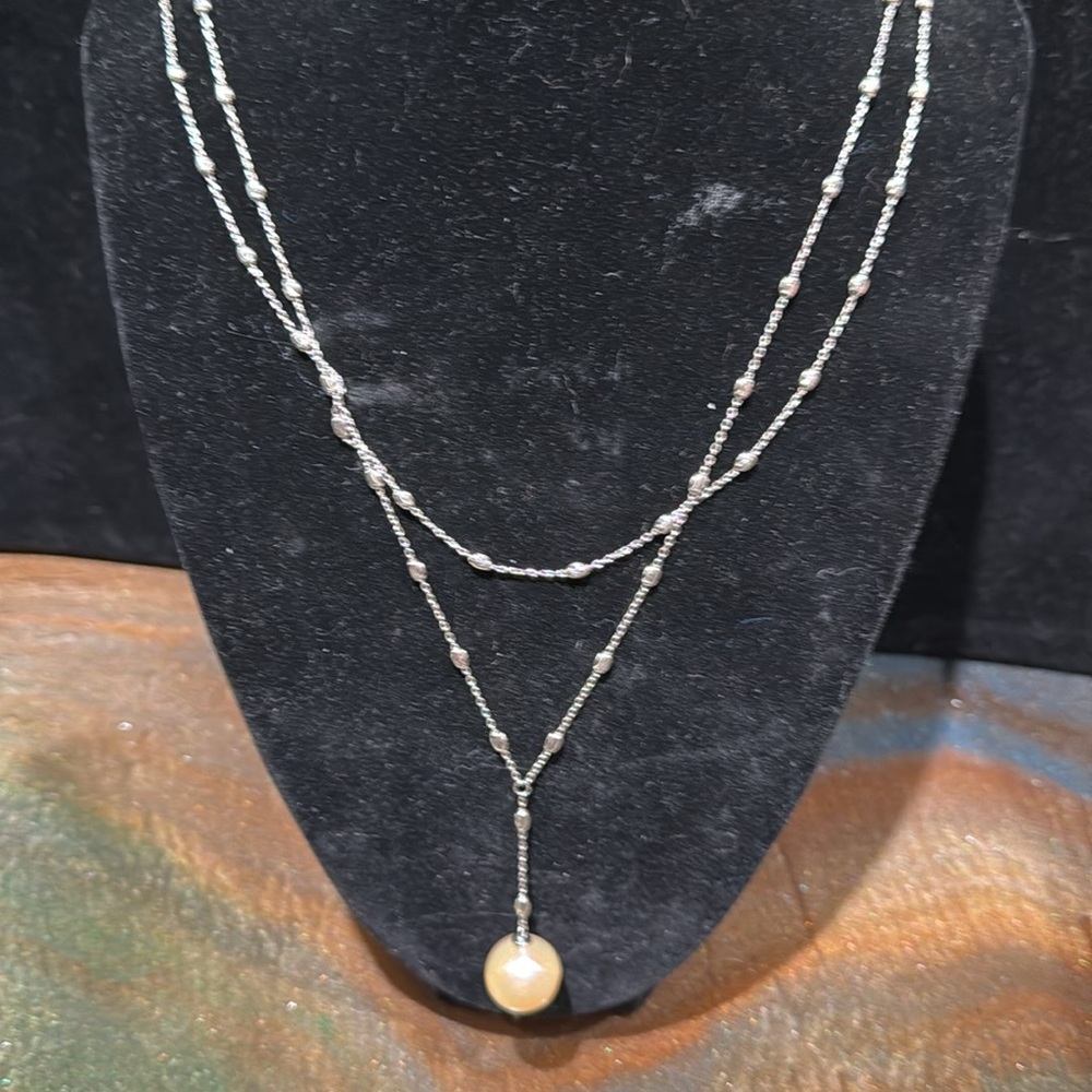 Honora Collections double chain with pearl necklace. New in box.